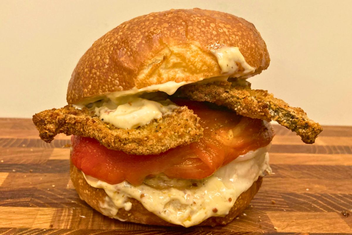 Panino apollo 13, di Ciciolio, con macinato di cosce di pollo